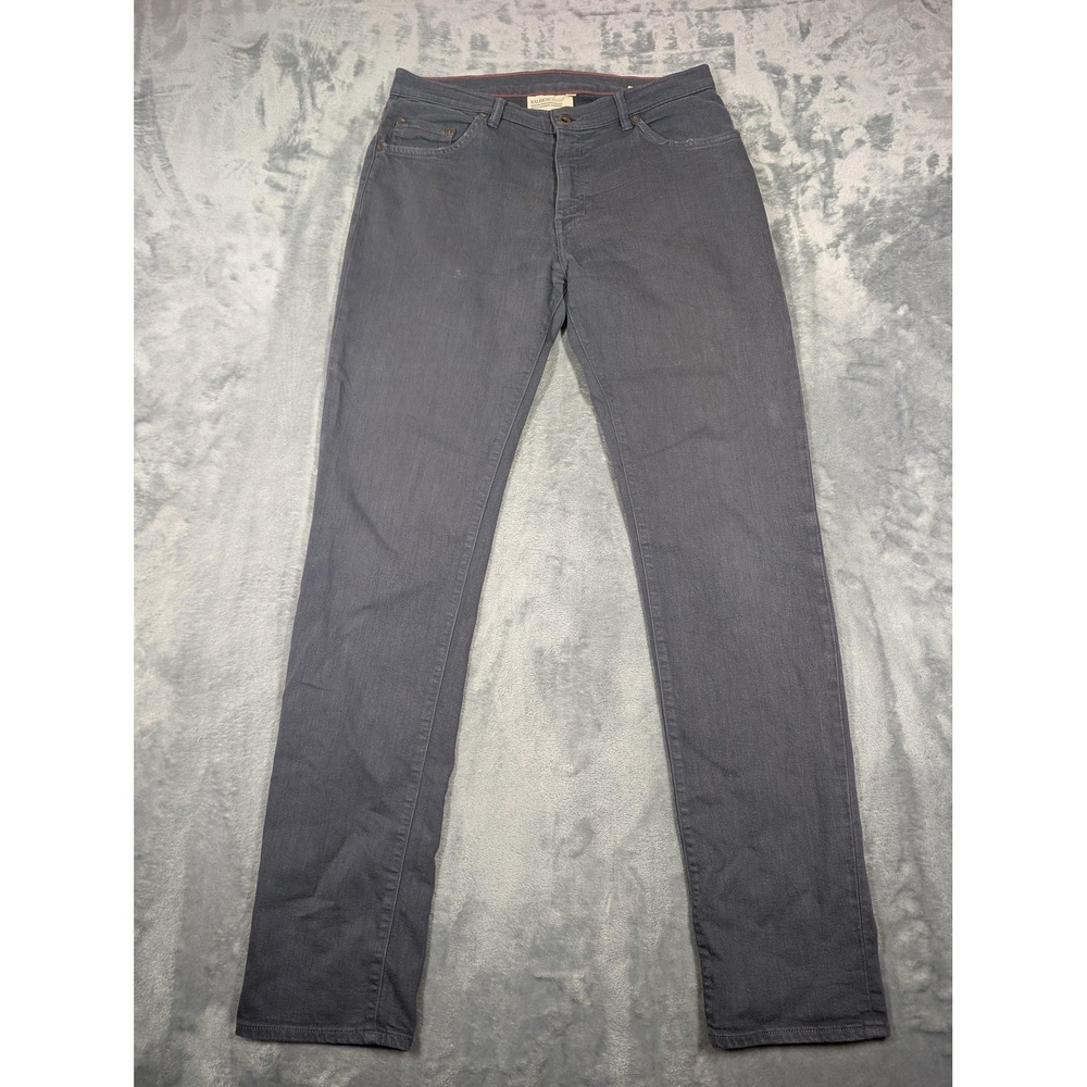 Raleigh Denim Alexander Jeans Mens 31x34 Gray Slim Tapered Stretch USA Denim